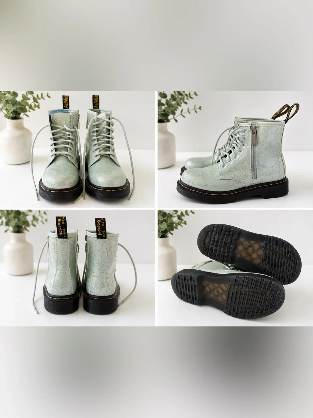 Dr. Martens Glitter Lace Up Boots-NWOT